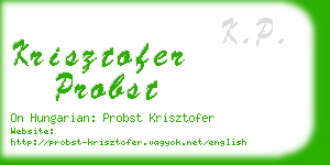 krisztofer probst business card